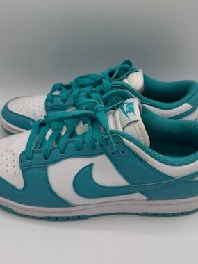 Nike Low Dunk Dusty Cactus Teal and White Women's Sneakers Size 8.5
